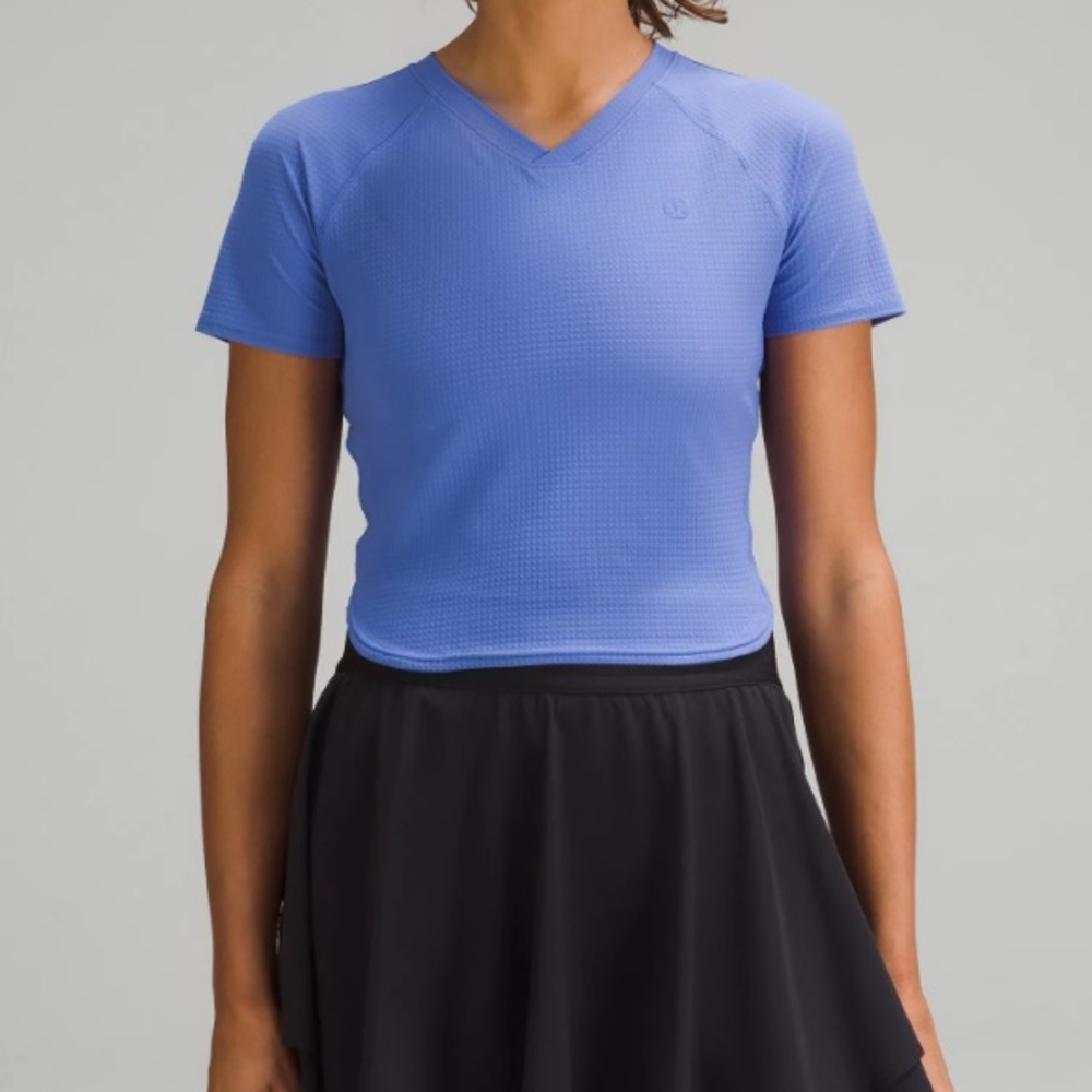 🔥Host Pick🔥 LULULEMON Grid-Texture Cropped Tennis Short Sleeve WLIN 6